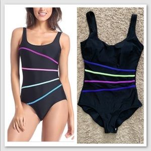 Suit YourSelf rainbow Piping Fan Tank Swimsuit 12